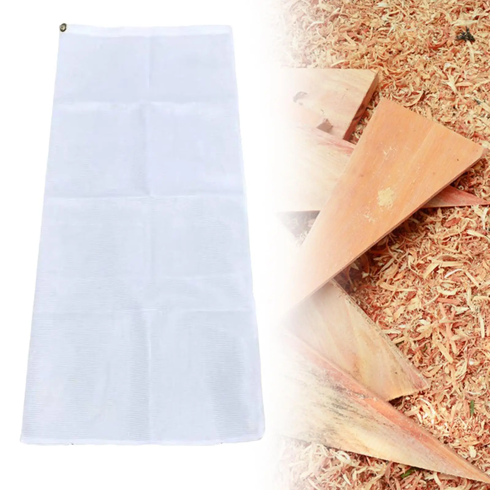 Leaf Shredder Collection Bag ,Wood Chipper Collection Bag ,Yard Cleanup Lawn Yard Leaf Shredder Mulcher Collection Bag White