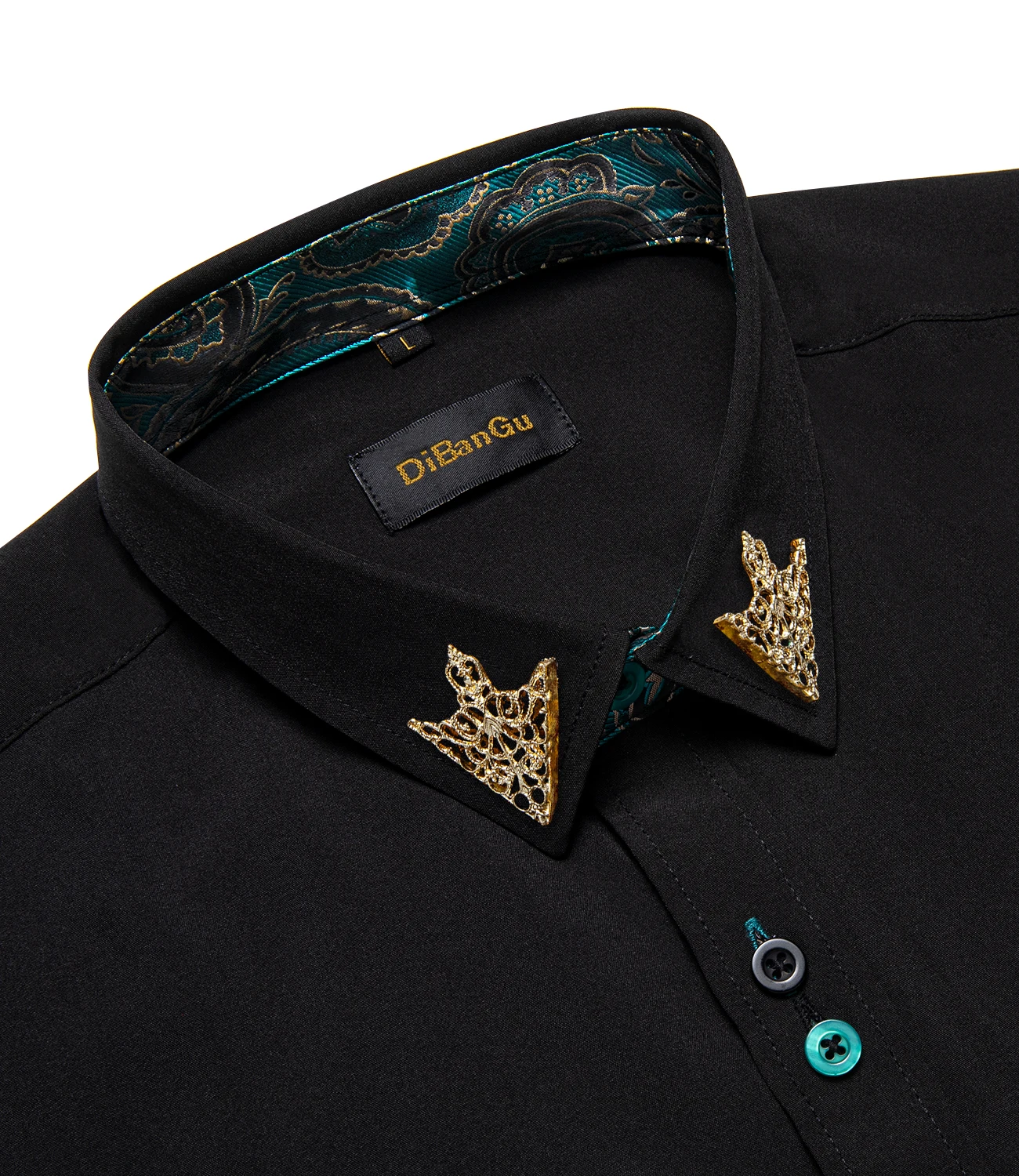 Classic Party Shirt For Men Black Blue Patchwork camisa masculina Spring Autumn Turn-Down Collar Man Shirts Causal Long Sleeve