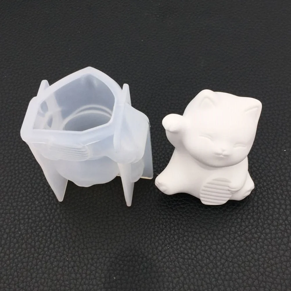 

1 шт., силиконовая форма для эпоксидной смолы Fortune Cat, прочная, устойчивая к разрыву, DIY ремесленный инструмент, форма для рукоделия ручной работы для девочек, детей, эпоксидные формы для кошек