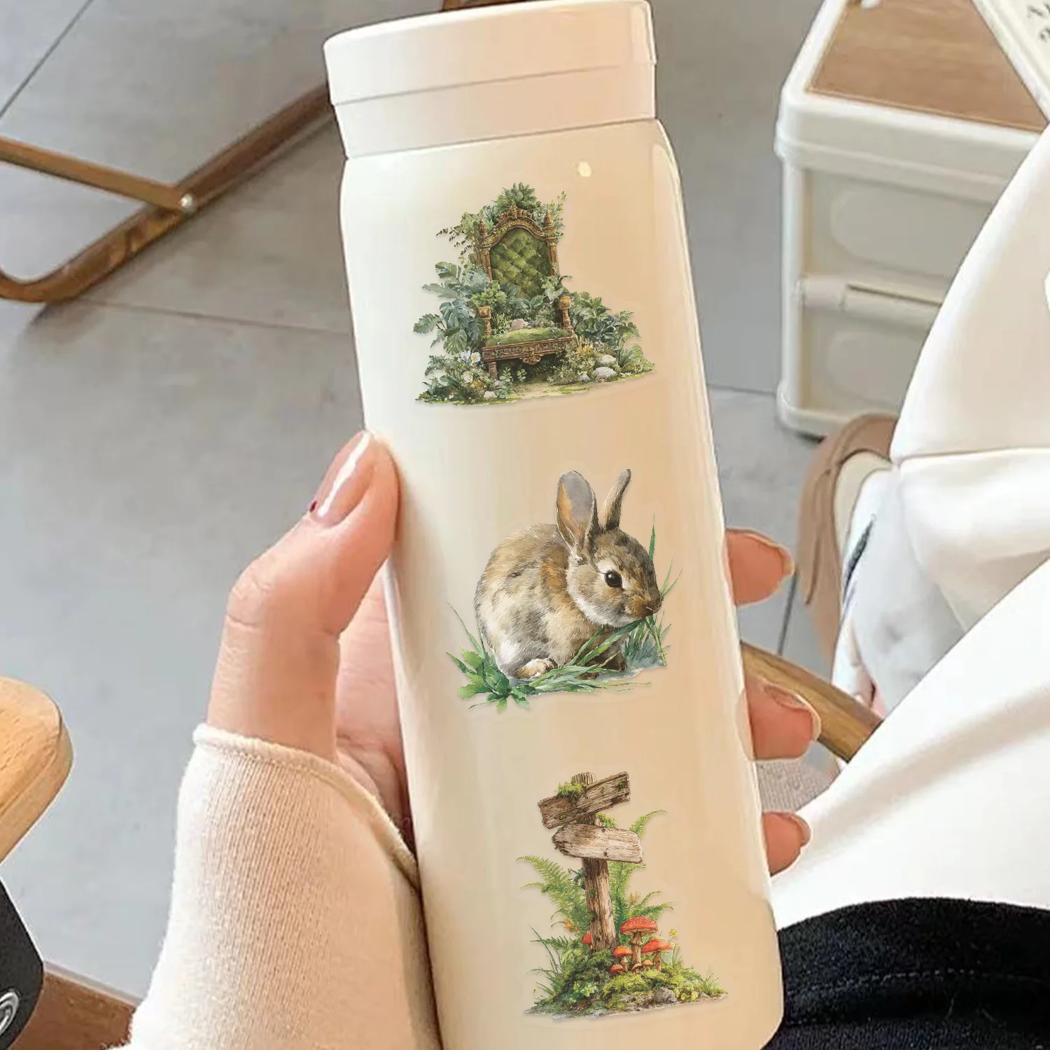 50 Uds. De pegatinas de bosque verde, calcomanías de grafiti transparentes creativas impermeables, decoración DIY, juguetes para niños, equipaje, teléfono, portátil, guitarra