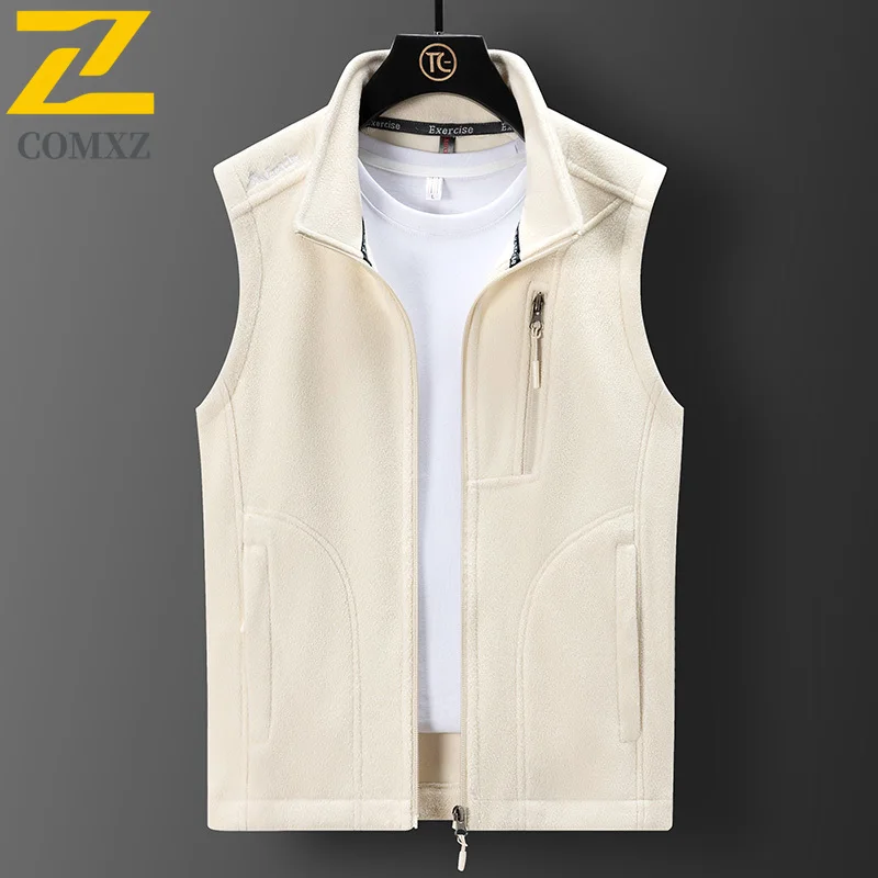 Winter Vests Jacket Men Women Fashion plus size 5XL Warm Wool Vest Men's Outdoor Camping Skiing Sleeveless Coat Work Waistcoat