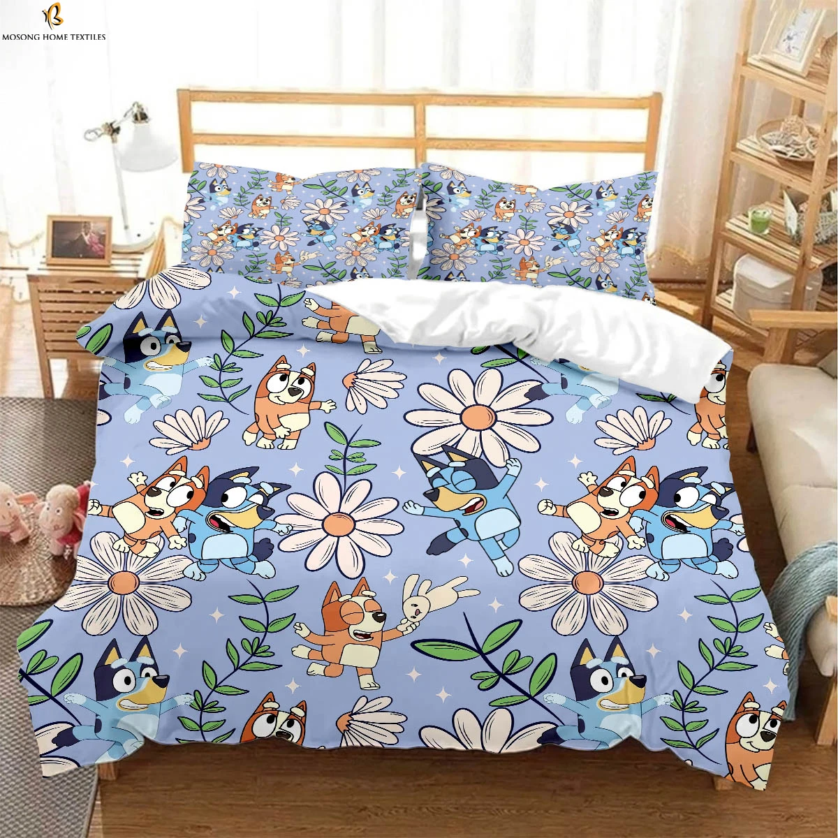 

Children's Bedding Set Animated Cartoon Duvet Cover Anime Pillowcase Comfortable Bed Set Full Size Single Bed Double Bed