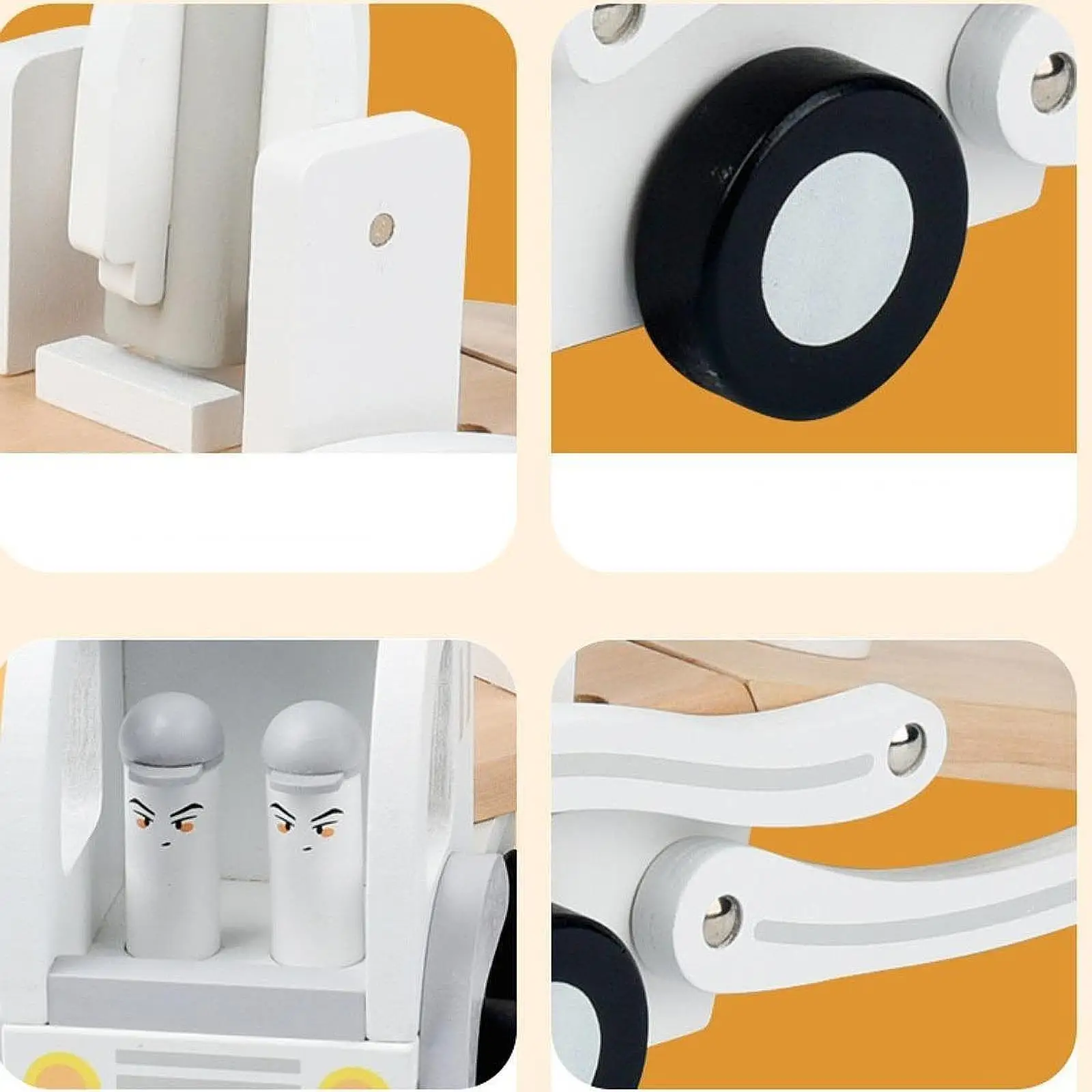 Set da gioco di avventure aerospazziali in legno Veicolo di lancio di razzi giocattolo per la scoperta cosmica dei bambini