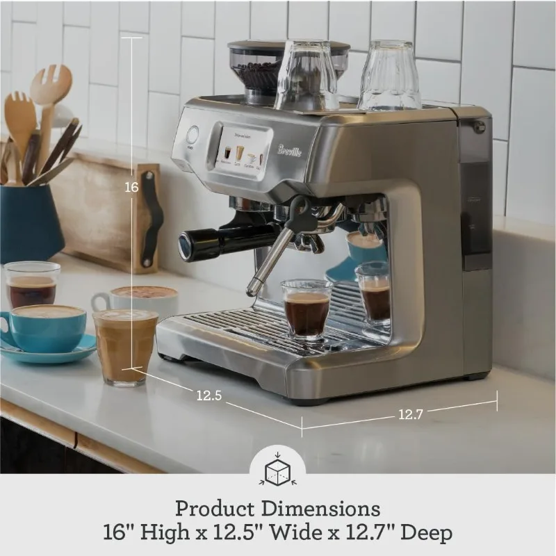 

the Barista Touch Espresso Machine with Grinder & Auto Milk Frother, Espresso Maker with Touchscreen & Seconds Heat Up