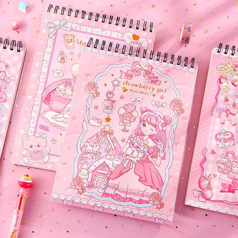 A4 Blank Literary Sketch Book Children Drawing Book Graffiti Notebook Drawing Paper For Girls Kawaii Princess Drawing Notepad