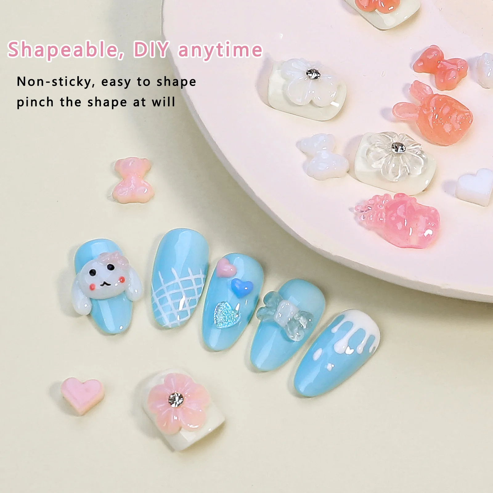 Nail Art Verlenging Lijm Effen Non-stick Carving Vorm Papiervrije Houder Snel Patch Manicure Nagels Polish Basis Uv Veeg Gel Top