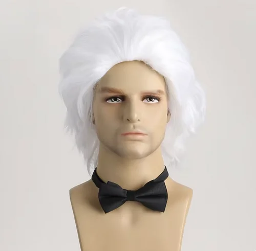 Men's Wig Versatile Comic Cos Fake Hair Silver White Short Hair Men Party For Carnivals Short White Synthetic Wig Cosplay Wigs