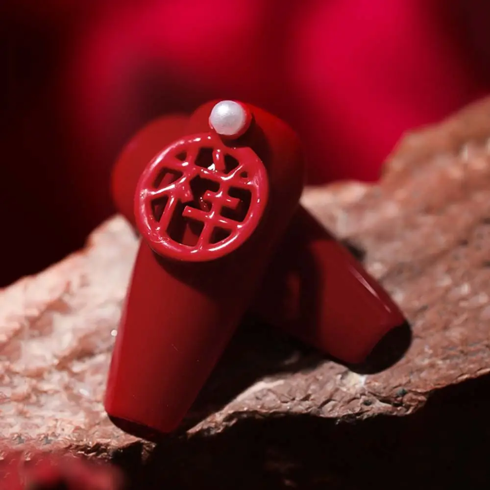 Outil de manucure de bon augure de Fortune, nœud chinois, nouvel an, Nail Art, bijoux en alliage, ornements de perles, décoration d'ongles à faire soi-même