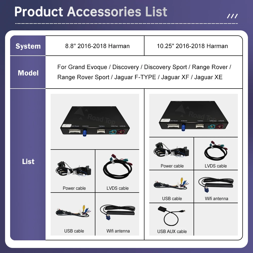 Carplay اللاسلكي لاند روفر/جاكوار/رينج روفر/إيفوك/ديسكفري هارمان 2016-2018 أندرويد السيارات الوسائط المتعددة الملاحة سيارة اللعب