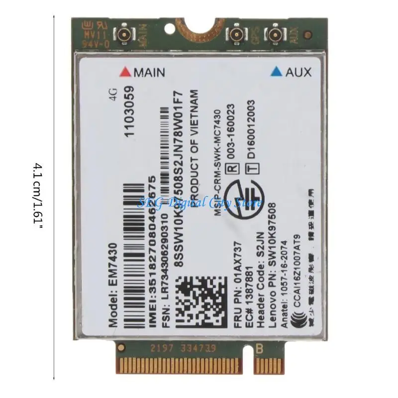 U75B EM7430 FDD/TDD LTE 4G Modulo WCDMA GNSS 4G Card per X1C Gen5 Notebook