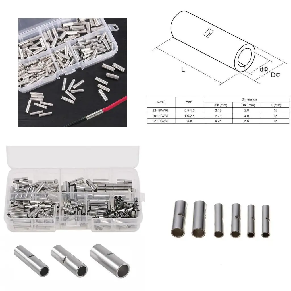

Y1UD Not Insulated Crimp Connector Set Crimp Wire Connectors for Electrical Repairs
