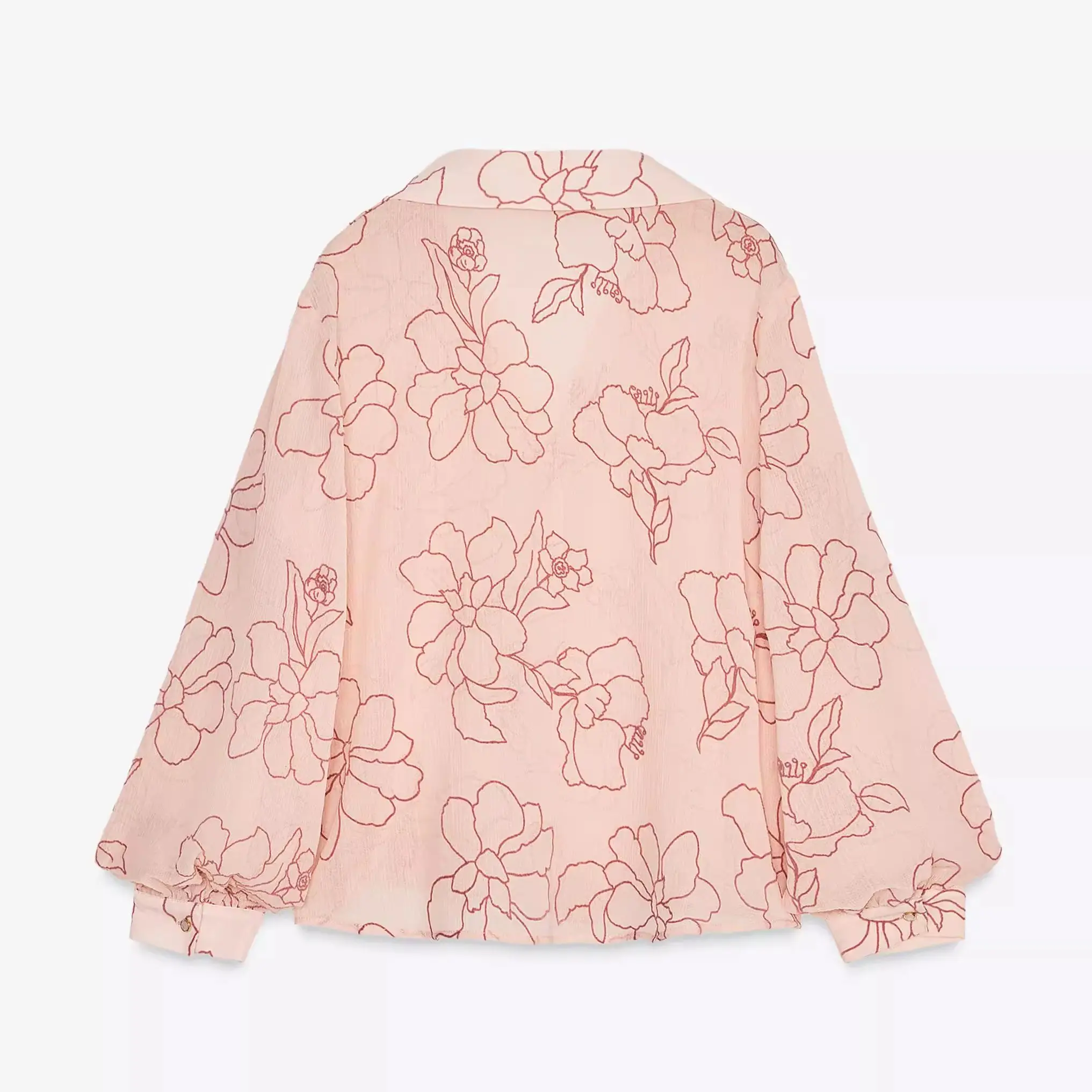 

Весна 2023, новинка, свободная женская драпировка с длинным воротником-свеком, модная вишитая цветочная отделка, драпировка irt для поездок на работу