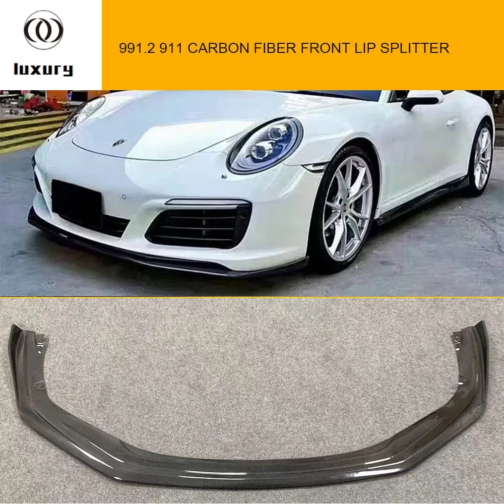 

Настоящий карбоновый сплиттер переднего бампера для Porsche 991.2 911 16-19 (не подходит для 991.1)