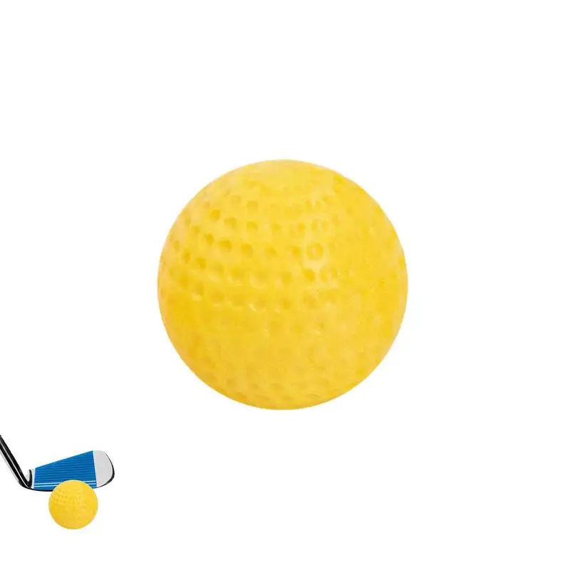 Yellow Golf Ball 4cm Practice Balls Portable PU Foam Golf Ball Multifunctional High Bounce Golf Ball Reusable Soft PU Golf Balls