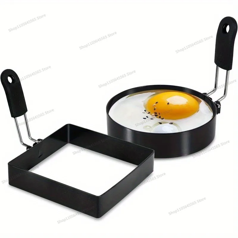 Stainless Steel Fried Egg Mold, Heat-resistant and Non Stick Square Mold (2pcs)