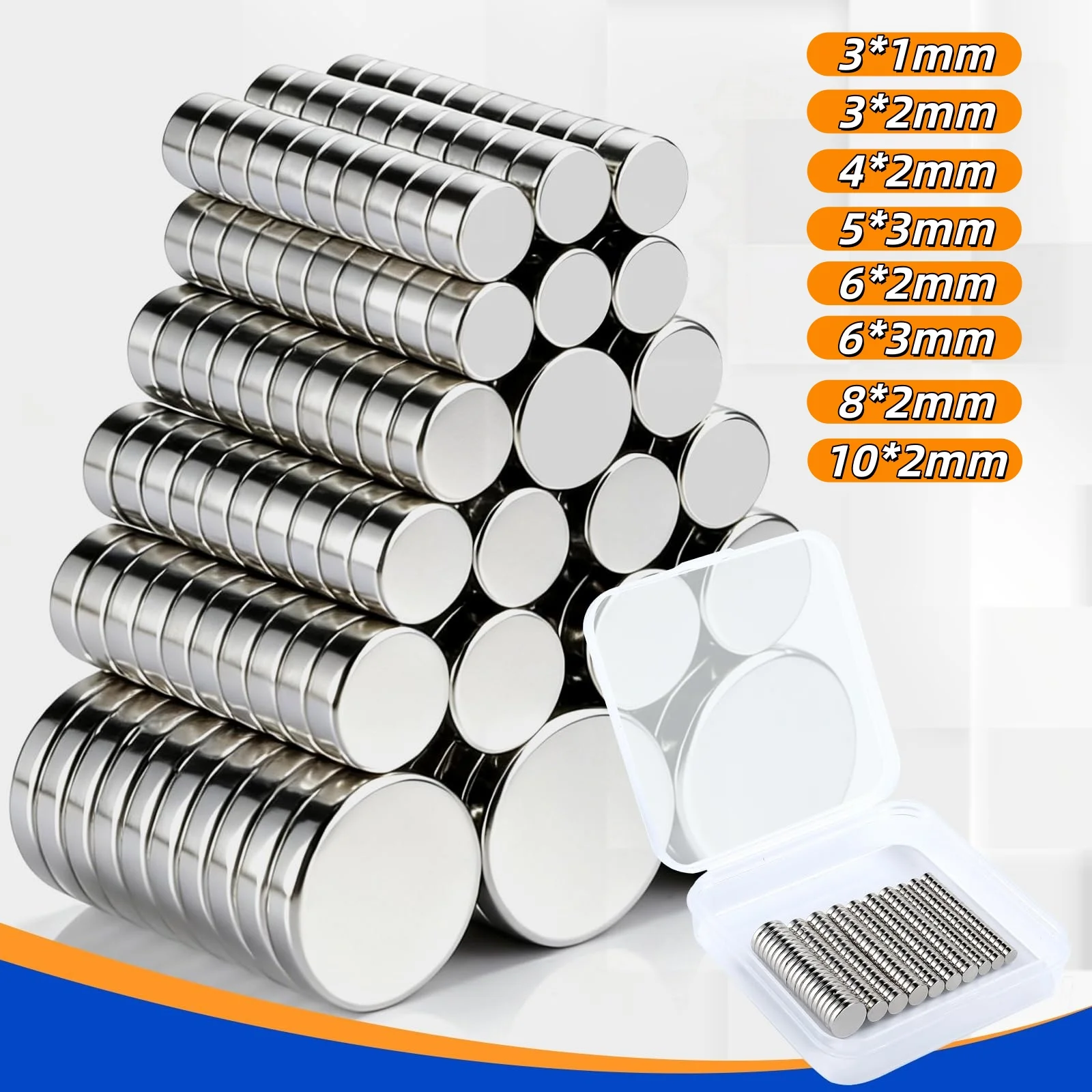 Powerful Circular Magnets for 3D Printed Models, 3D Printing Magnet Multi-Use Fridge DIY Office Crafts,3mm/4mm/5mm/6mm/8mm/10mm