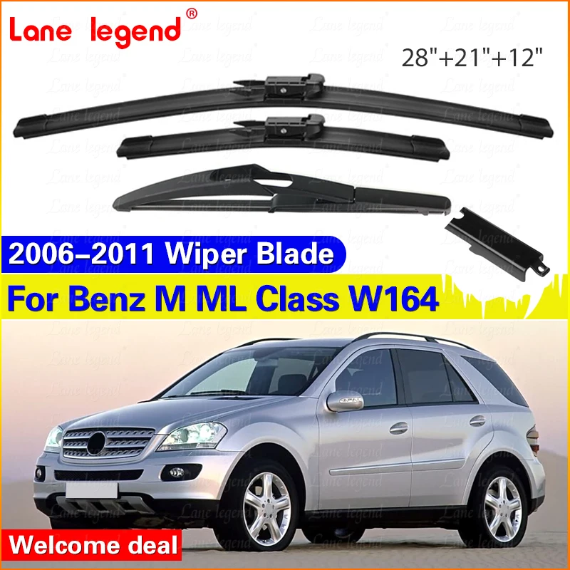 Windscreen Wiper Blades For Mercedes Benz R GL M ML Class W251 W164 X164 Front Rear Window 2006 2007 2008 2009 2010 2011