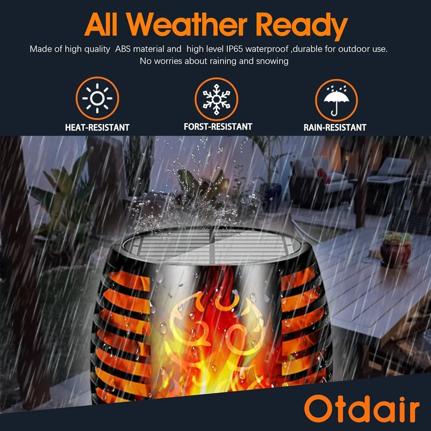 

96 светодиодных солнечных фонарей для улицы, 6 шт., водонепроницаемые фонарики Tiki высотой 43 фута с мерцающим пламенем для двора и сада