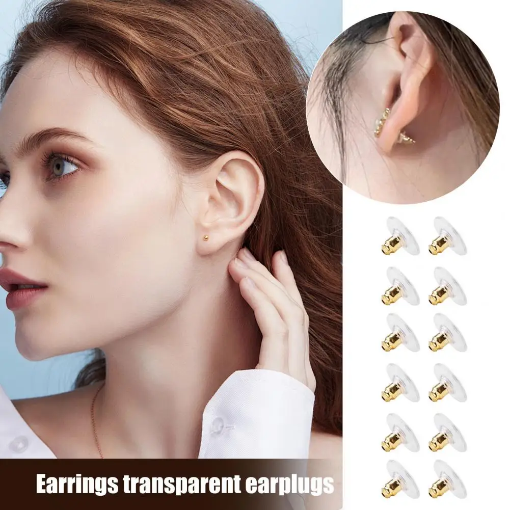 Earring Back Replacements 120 Pcs Earring Backs with Pads Acrylic Earring Stoppers Replacement Backings for Stud Earrings Diy