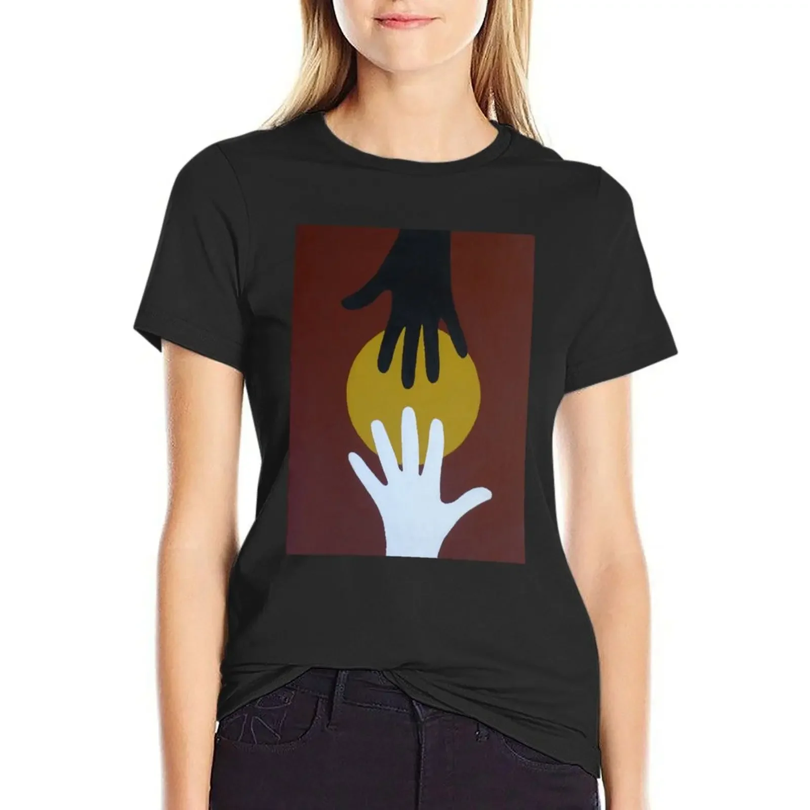 

Helping Hands Two T-Shirt lady clothes female aesthetic clothes Women's tops