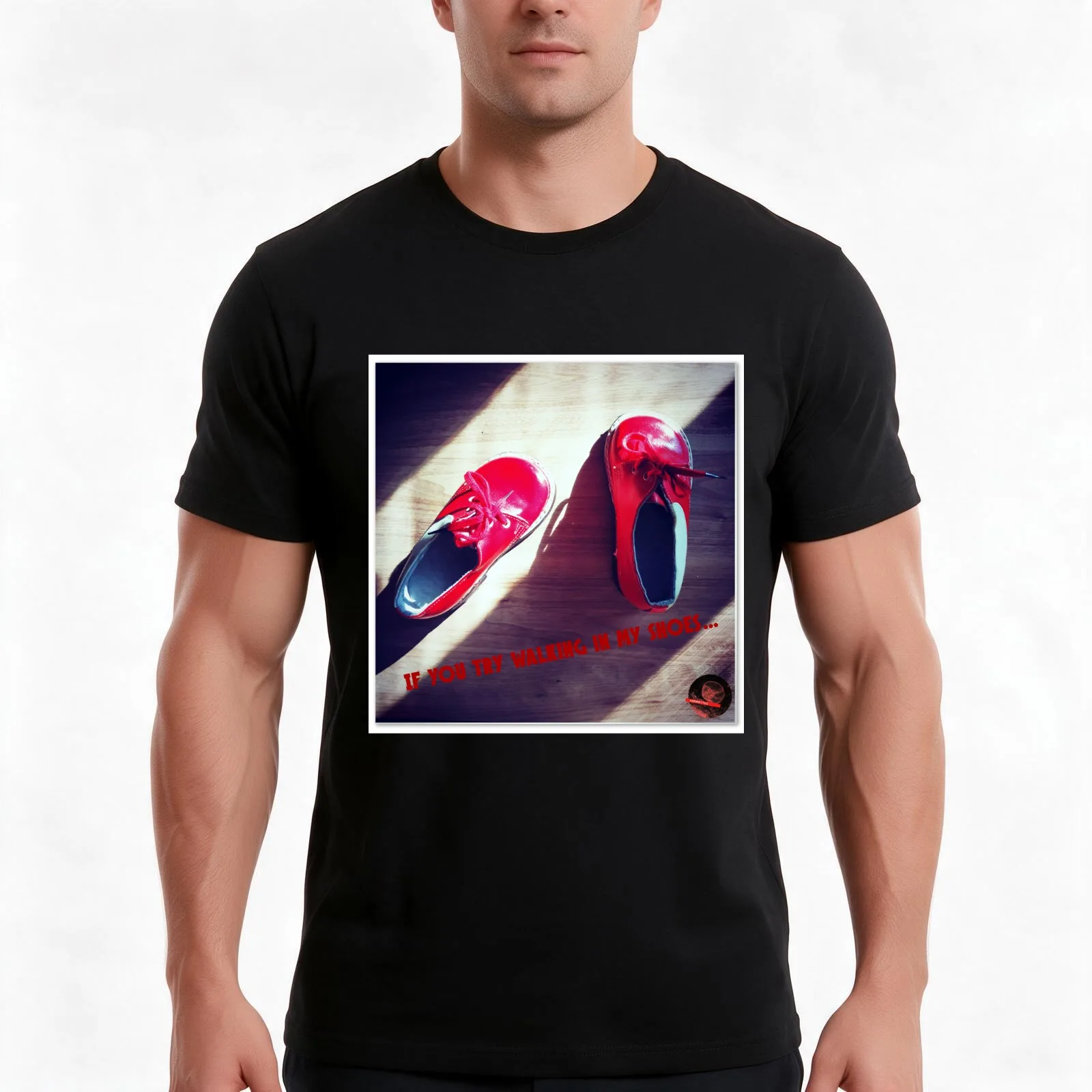 If you try walking in my shoesIf you try walking in my shoes… T-Shirt, Summer Casual Cotton Tee, Oversized Streetwear Tops