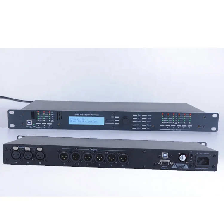 3.6SP DriveRack 3 em 6 saídas Processador de sistema de áudio digital Equalizador 3-6-sp Effector de som para concerto/desempenho de palco