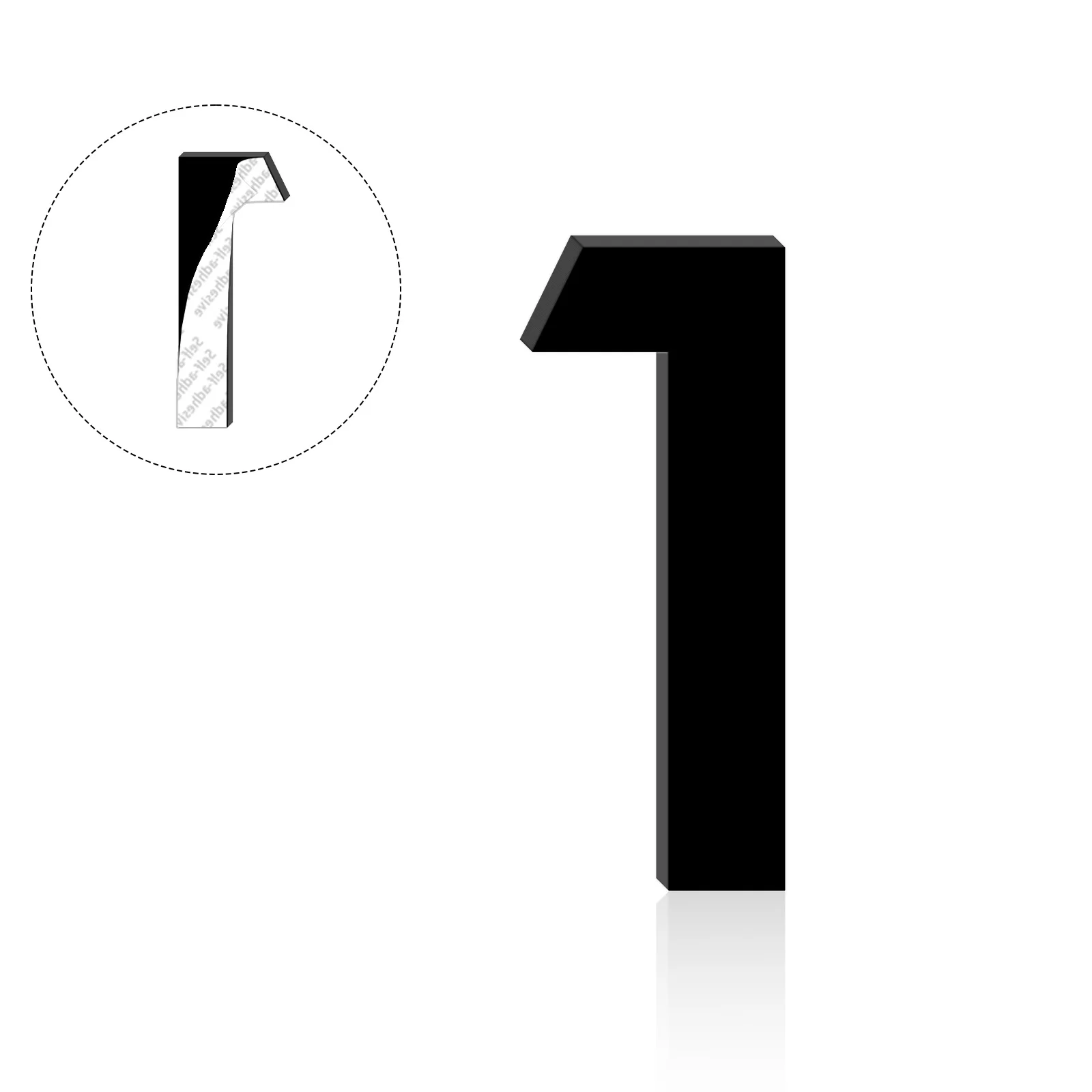 

3inch -12inch self-adhesive door plate address letter black door plate email number, suitable for gardens, mailboxes, rooms, a