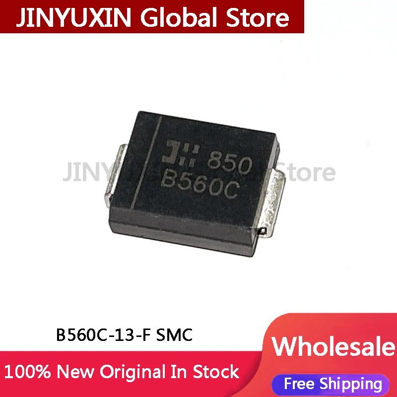 20-100Pcs B560C-13-F SMC 5A 60V Schottky surface mount diode B560C IC Chip In Stock Wholesale