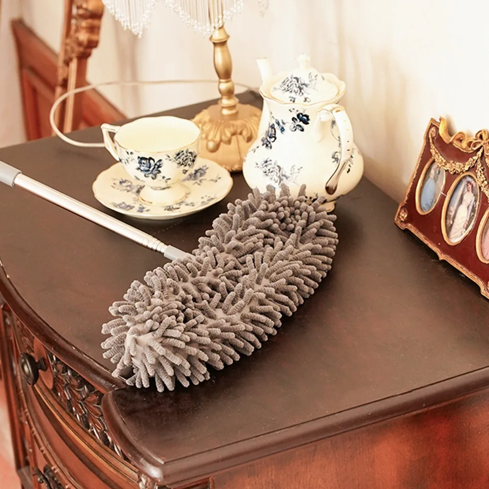 

Multifunction Telescopic Duster Extendable Handle Convenient Microfiber Duster Microfiber Material Washable