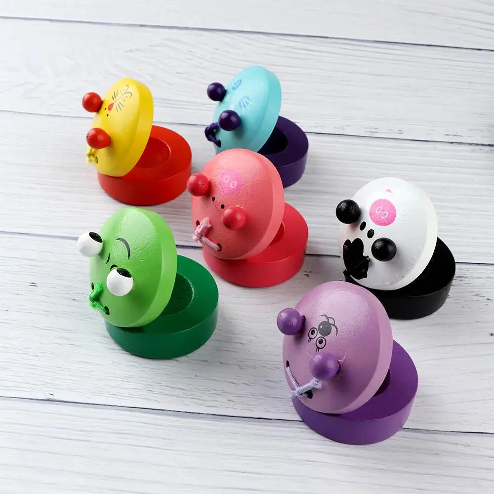 Cartoon Wooden Gift Noise Maker Animal Design Education Toy Musical Instrument Percussion Instrument Castanet