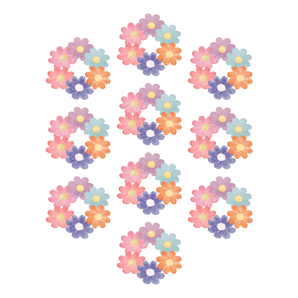

60 Pcs Flower Disposable Tableware Dinner Party Plates Paper Dessert Floral Colorful Birthday