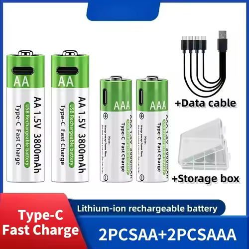 2025NEW Lithium-Ion Battery Type-C Rechargeable High-Capacity Battery AA&AAA Battery For remote control, mouse, electric toys - Image 8