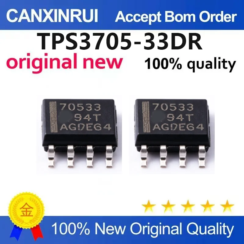 (5pcs-100pcs)Brand new original TPS3705-33DR silk screen 70533 package SOP-8 dual channel monitor chip