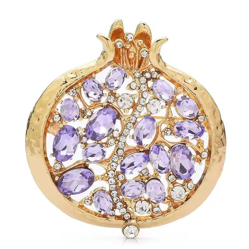 Wuli&baby Red Crystal Pomegranate Plant Brooch Pins For Women Summer Jewelry Gift Bag Suit Accessory - Image 8