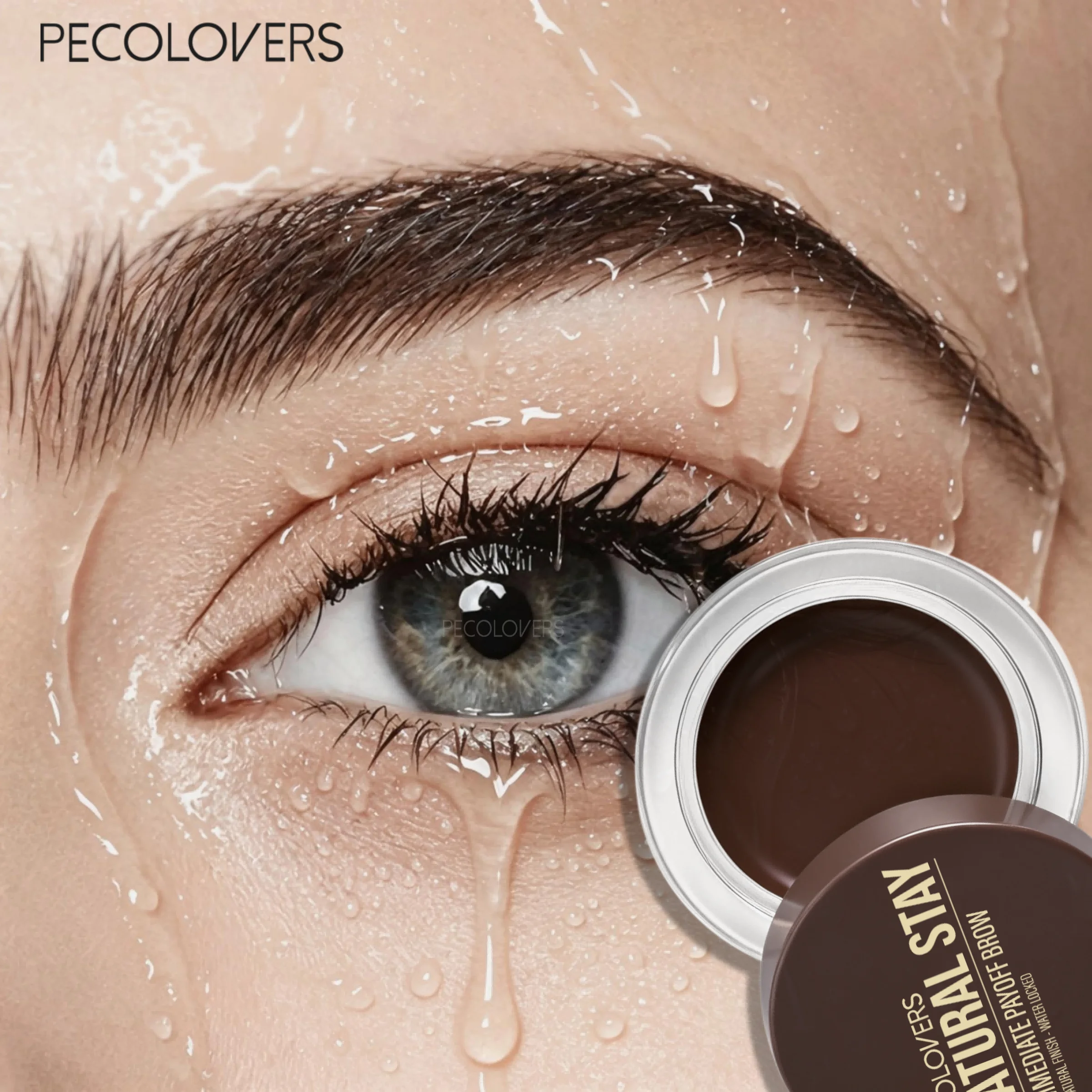 1Pc Creamy Solid Brow Styling Wax Natural Fluffy Brow Gel Smudge Proof Long Lasting Hold Buildable Tint Eyebrow Makeup for Daily