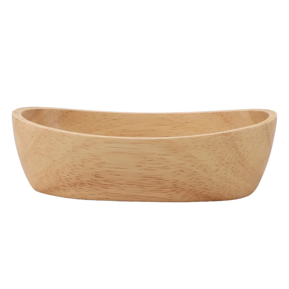 Portable Wooden Fruit Bowl Smooth Thickened Snack Container Large-capacity Boat Outline Fruit Holder Vegetable Salad