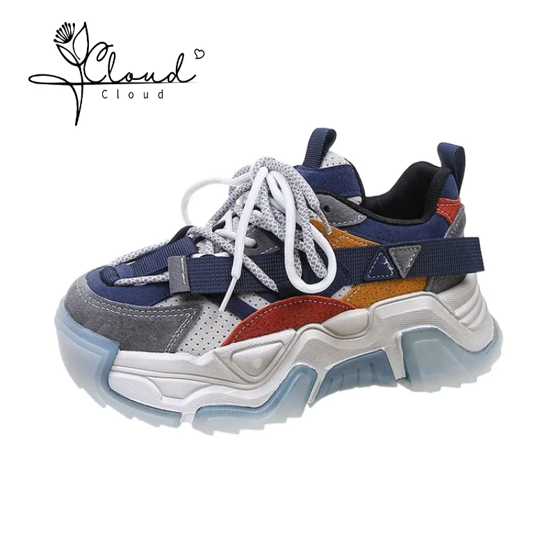 

Casual Running Flat Shoes Female Trend Platform Sneakers All Match Casual Tenis Sports Shoes Women Breathable Vulcanzed Pumps