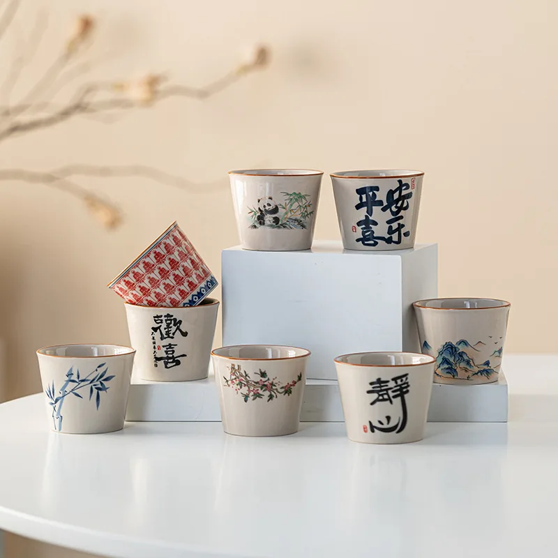 Plant Ash Ceramic Mug Cup Tea Coffee Home Kitchen Drinkware Handmade Rustic Style Pottery Tableware Porcelain