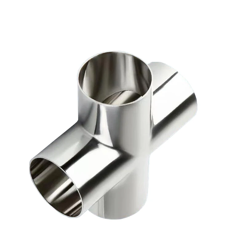 19mm - 102mm OD Sanitary Welding Cross 4-ways Pipe Connector SS304 Stainless Steel Fitting Spliter Homebrew Beer Wine