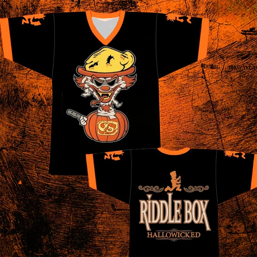 2027 New Magical Shirt Crazy Clown Pose Football Shirt American Football Shirt Halloween Riddle Box T-shirt Summer Men's Jersey