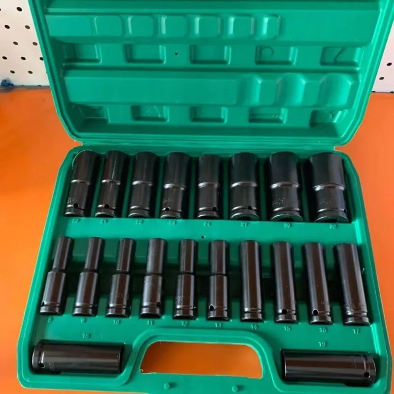 8-32mm Extended Hex Socket Set 1/2 Inch Impact Wrench Socket Kit Heavy Duty Auto Machinery Repair Hand Tool Combination
