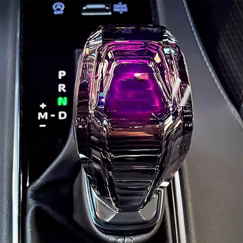

Crystal Car Interior Accessories Gear Shift Knob Cover Handle Replacement With LED Lights For Toyota Corolla 2019-2024