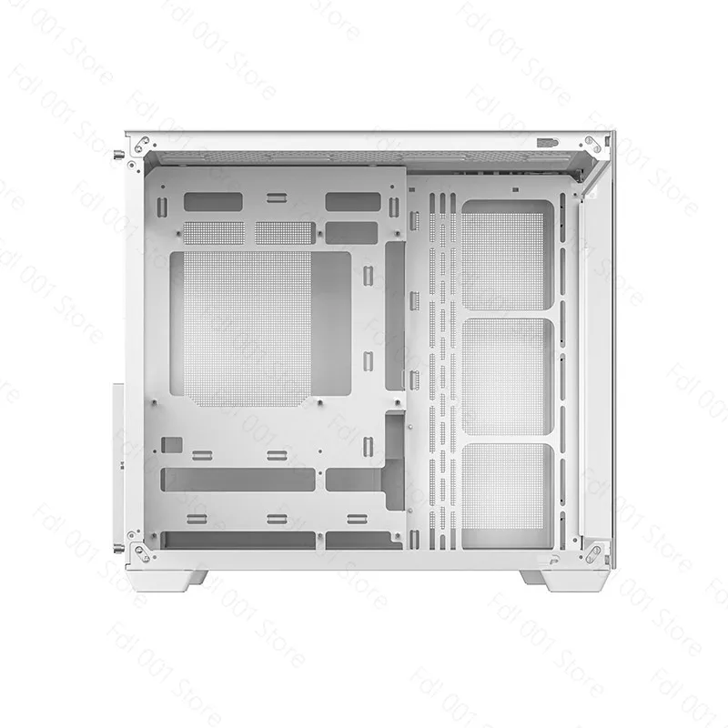 CG530 CG580 CH780 White Panoramic PC Case ATX Motherboard Compatible Gaming Chassis Tempered Glass Large Space Easy Install