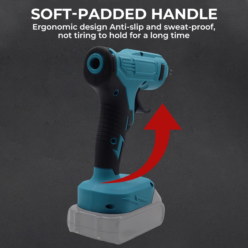 مسدس صمغ يسيح بالحرارة لاسلكي، محمول قابل لإعادة الشحن، 10 قطع، عصي غراء 11 مم، أداة إصلاح يدوية لبطارية ماكيتا 18 فولت، 280 ° ج، 100 واط #1