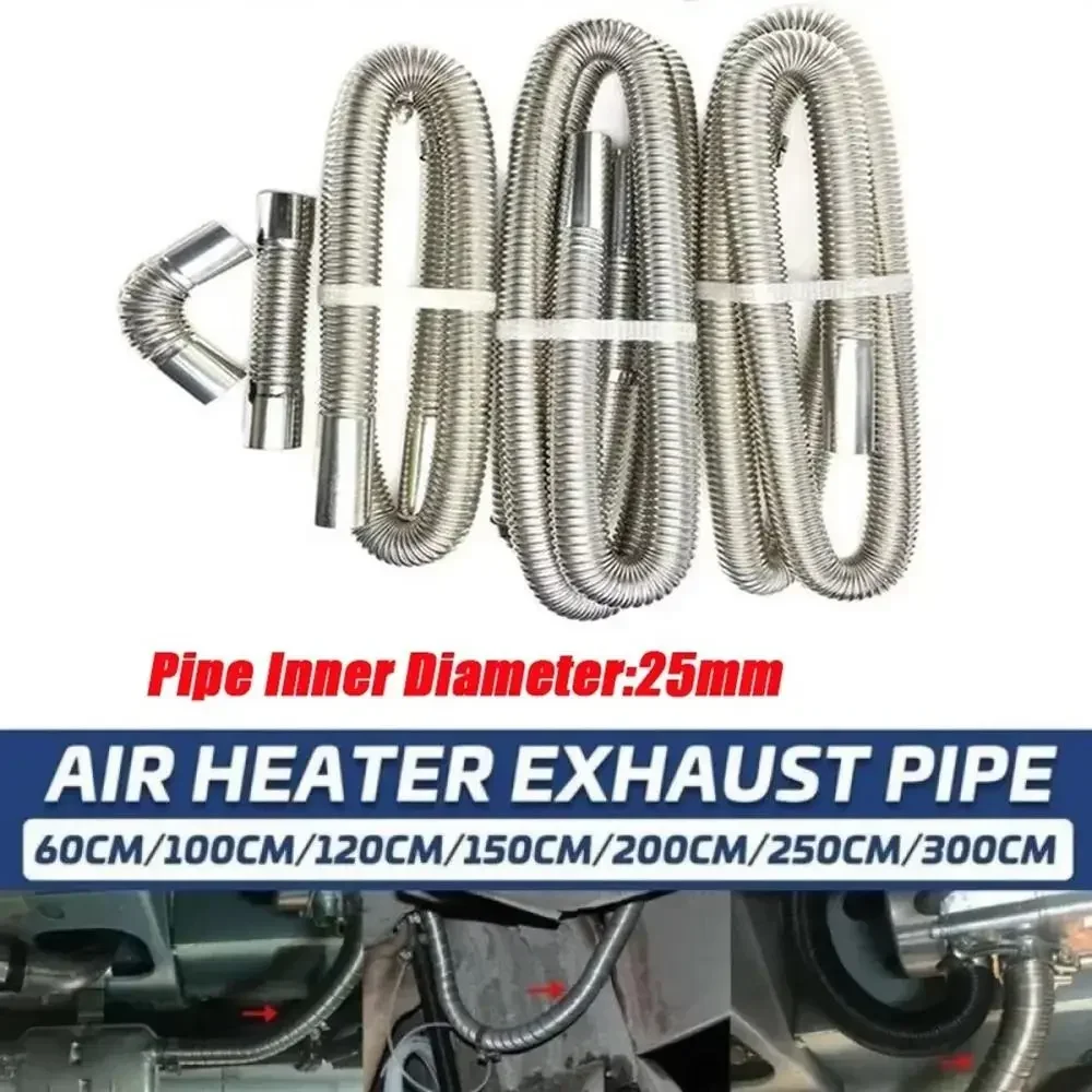 

60cm-300cm Air Diesel Parking Heater Aluminum Foil Sleeve Clamps Exhaust Pipe Hose Hose Hose Clamp Parking Heater