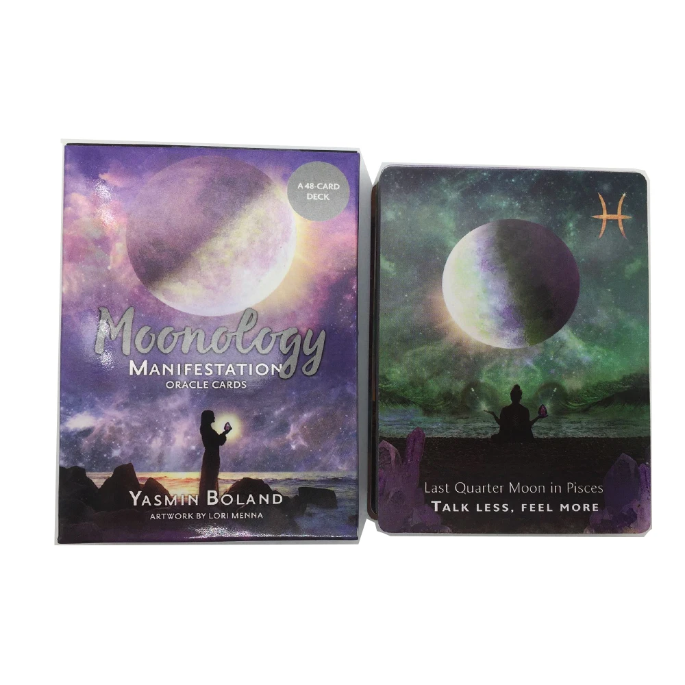 Moonology Oracle Card Mystic Divination Gameplay Karty wróżenia Manifestation Fate Tarot Deck Wersja angielska Gra planszowa