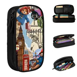 Britain Paddington Brown Bear Pencil Case Classic Cute Movie Cartoon Pen Holder Bag Student Large Storage School Gift Pencil Box