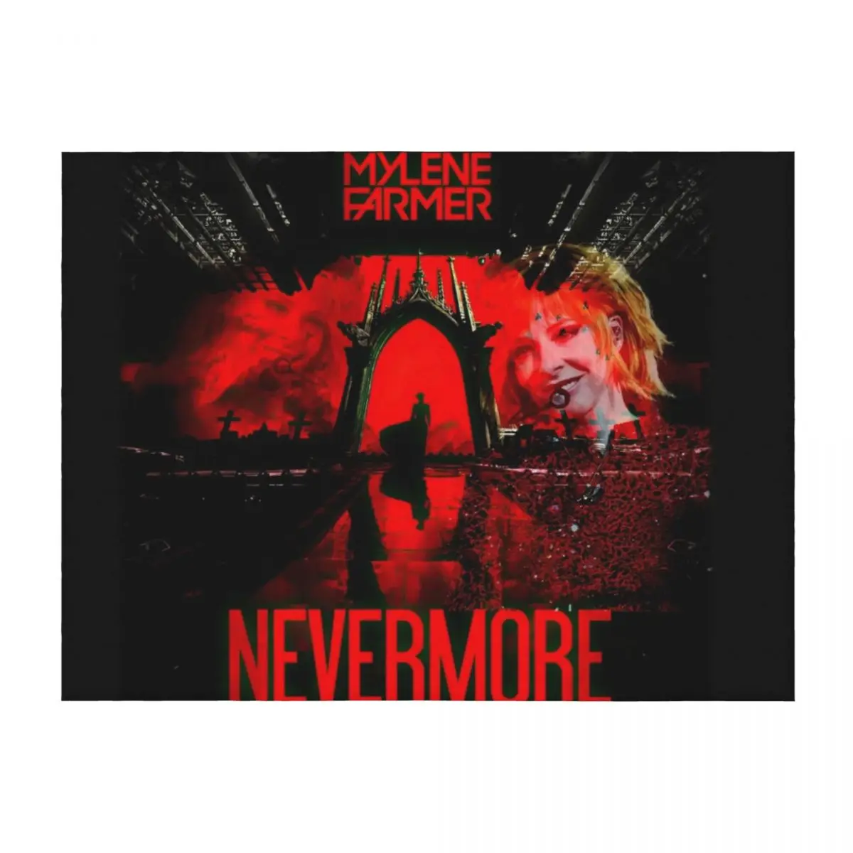 

Mylene_Farmer_Nevermore Tour 2024 Throw Blanket Furry Custom valentine gift ideas Heavy Blankets
