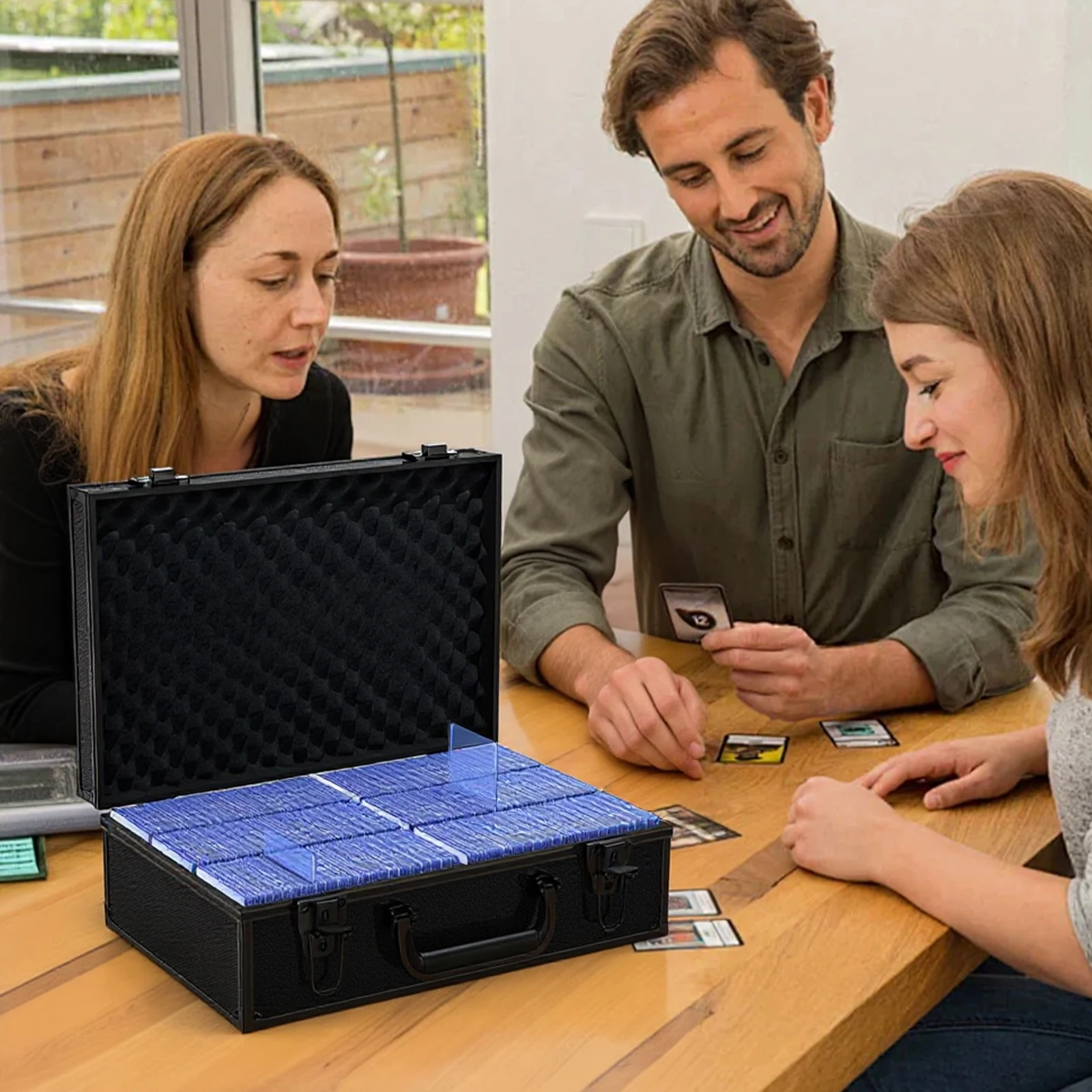 

Коробка для коллекционных карт с 6 разделителями, ударопрочная, пылезащитная, для хранения спортивных и обычных коллекционных карт