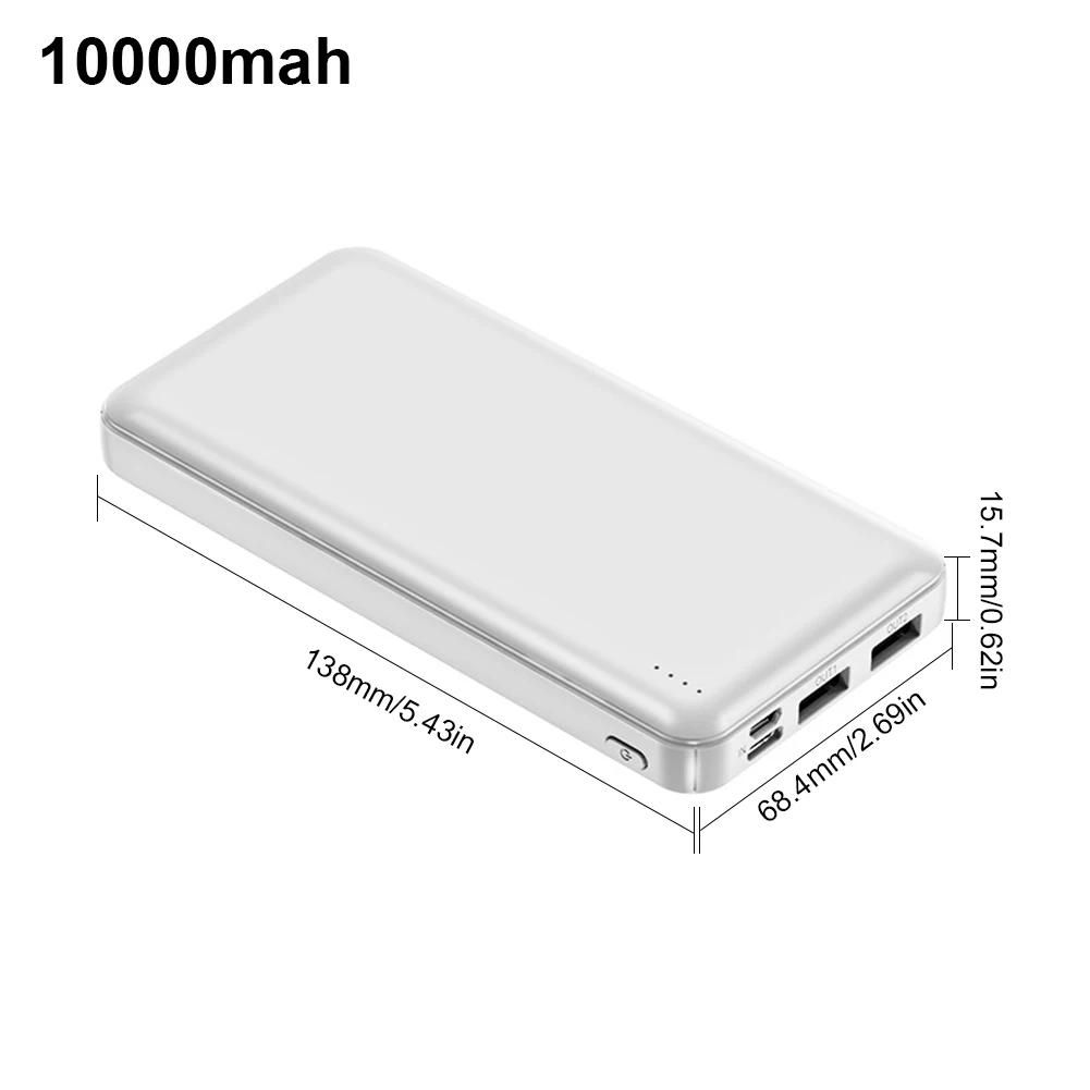 Portable Power Bank 20000mAh 5V/2A Micro/Type-C Out Fast Charger External Battery Pack for Heating Vest Jacket Scarf Socks Glove images - 6